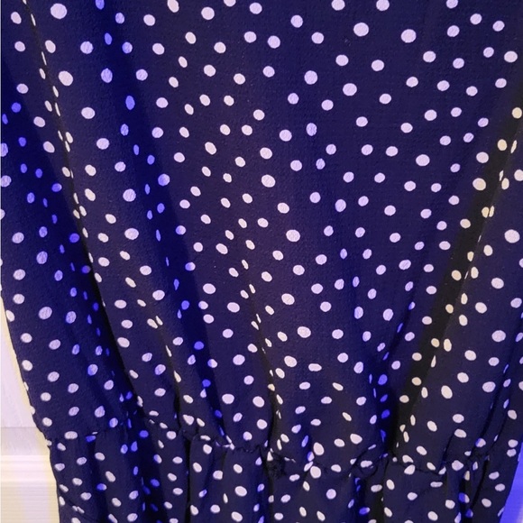 En focus Studio size 10 Navy & White Jumpsuit/ with belt - Picture 3 of 4